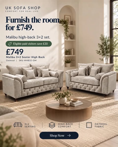 Malibu 3+2 · £749