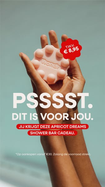 Gratis shower bar Apricot Dreams bij je eerste aankoop