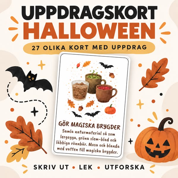 Halloween-uppdrag för barn
