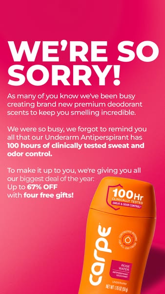 Don't sweat it - Carpe's got you covered!
