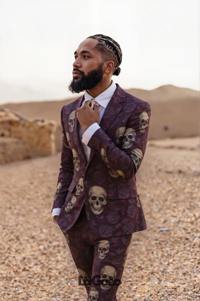 British-Designed Men’s Sequin Suit: Stand Out Like a Rockstar!