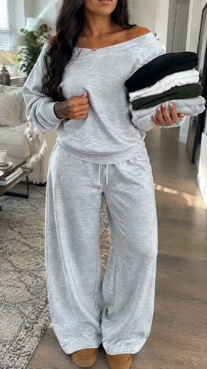 "The two-piece set that feels like a warm hug — soft knit, loose fit, effortlessly coordinated."