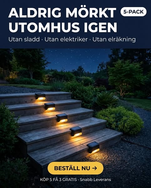 Solcellsdriven Utomhuslampa