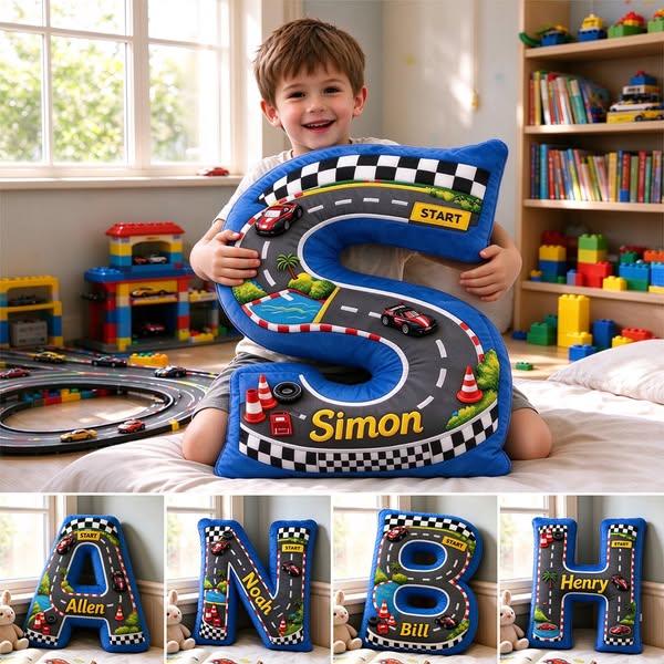 Custom Racing Letter Pillow