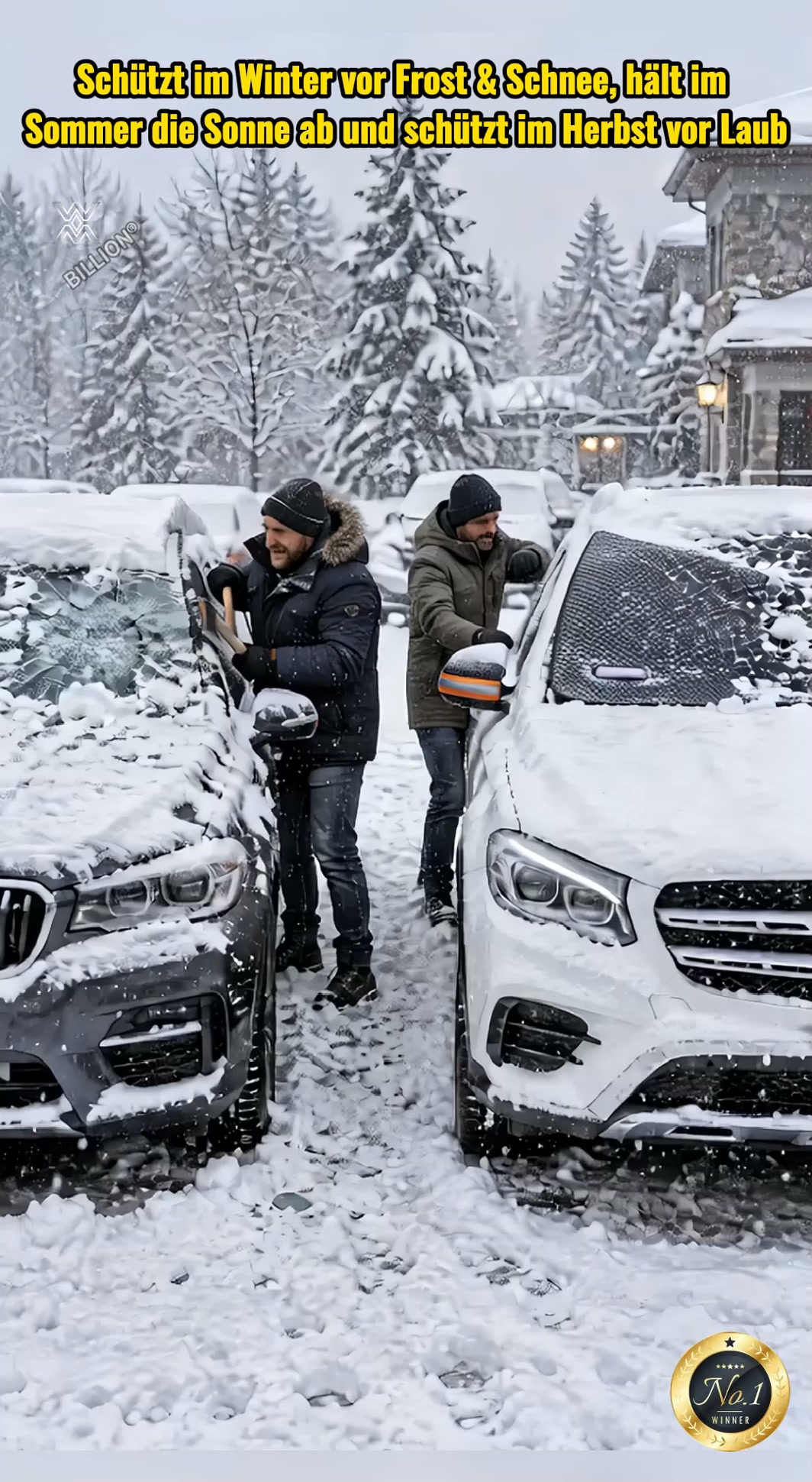 Schluss mit morgendlichem Eiskratzen – die magnetische Windschutzscheibenabdeckung mit 6 Magneten für schneefreie Wintermorgen.