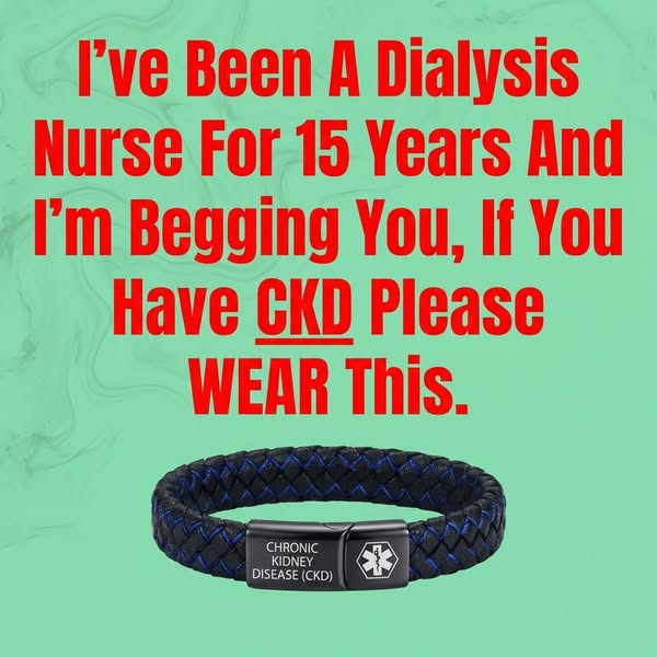 Men’s Chronic Kidney Disease Medical Alert Bracelet