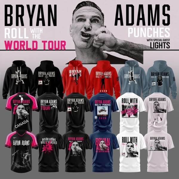 Bryan Adams Roll With The Punches 2026 World Tour Collections