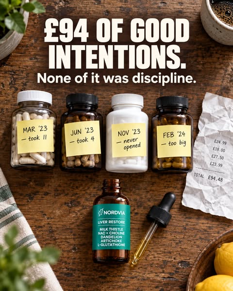Four bottles. None of it was discipline.