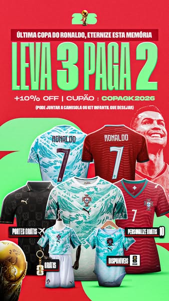 10% DESCONTO, usa o cupão COPAGK2026