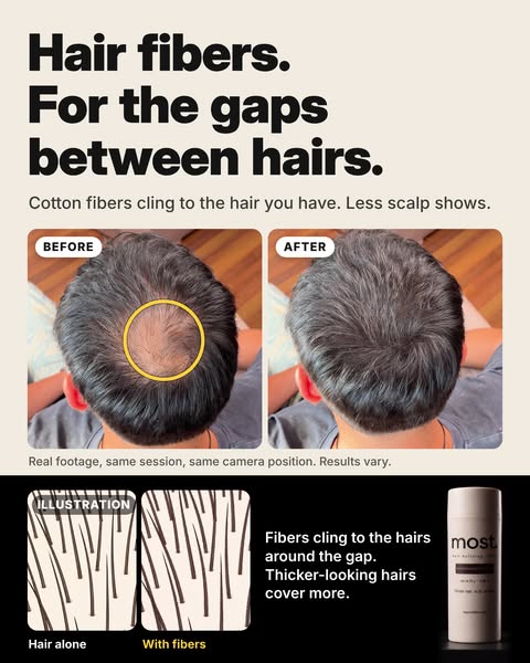 Fibers go on the hairs, not the gap
