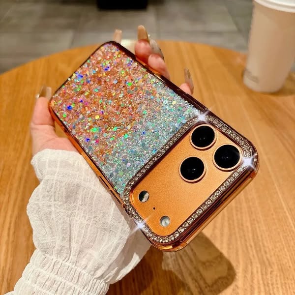 Glitter Gradient Resin Diamond Case