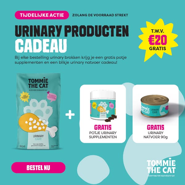 €20 aan urinary producten gratis bij je brokken