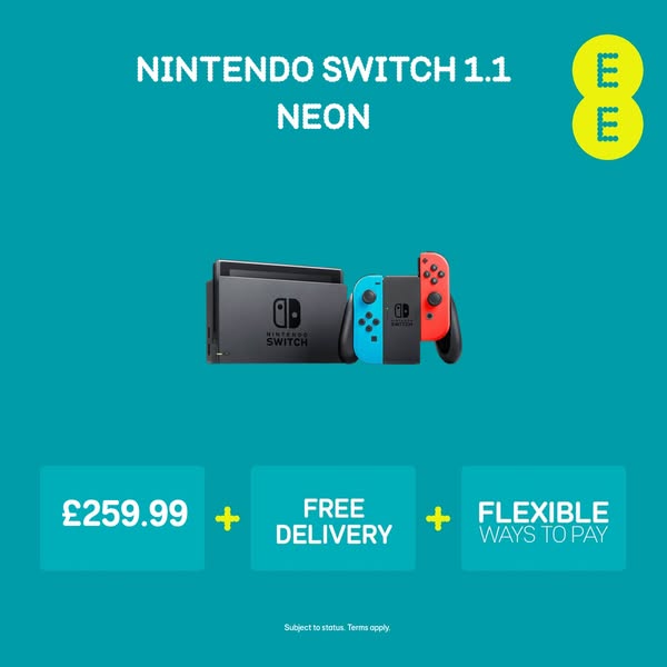 Nintendo Switch 1.1 Neon with Red & Blue Joycons