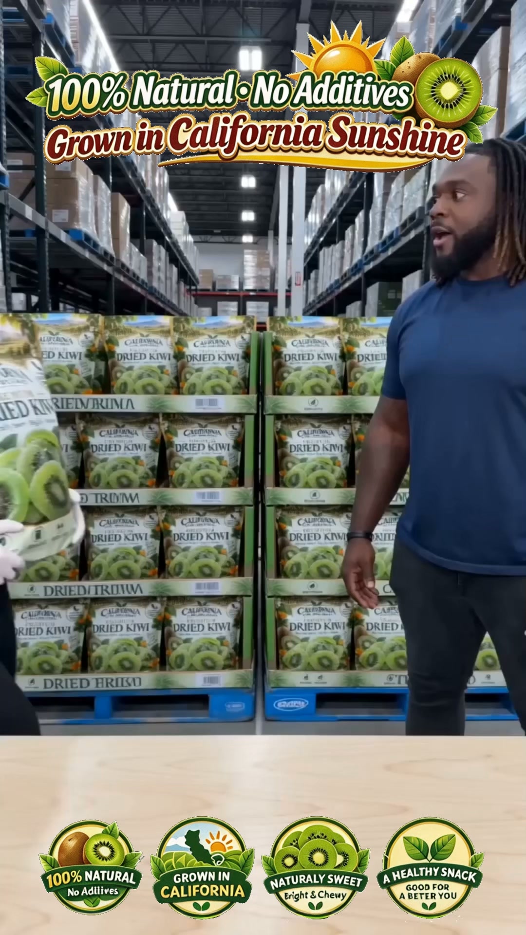 California-Grown Dried Green Kiwi — A Bright, Chewy Fruit Snack for Active Living