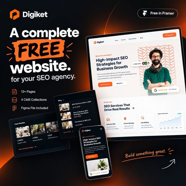 A complete FREE website for your SEO agency.