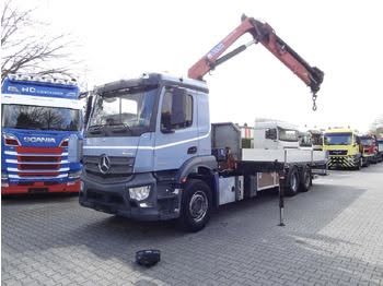 Dropside/ Flatbed truck Mercedes-benz Actros 2533 6x2 Hmf 1820 Langmaterial