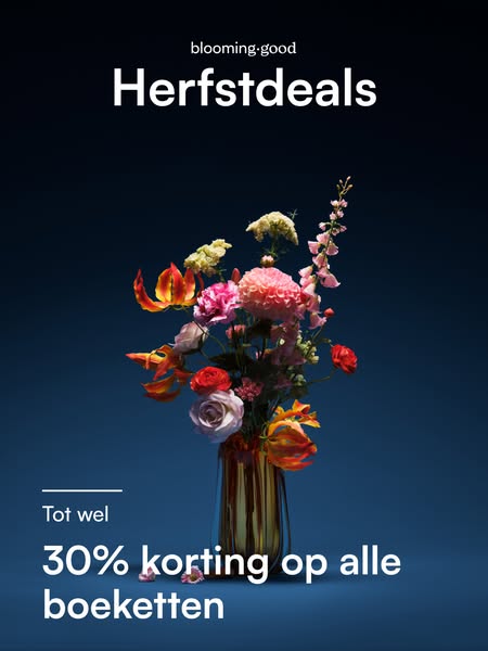 Tot 30% korting + gratis boeket