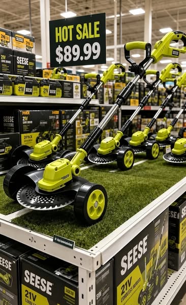 21V Cordless 3-in-1 Grass Trimmer, Edger & Mini Mower