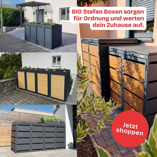 Stilvolle Mülltonnenboxen entdecken