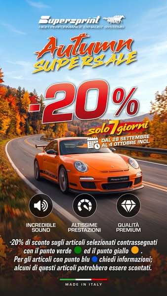 Autumn Sale: 20% di sconto