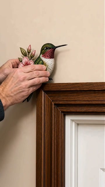 Wooden Bird Door Topper – Nature-Inspired Door Frame Decor
