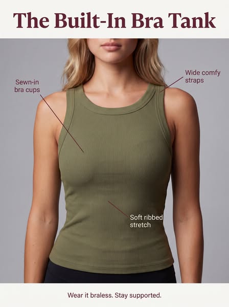 No Bra? No Problem. This Tank Has It Built In.