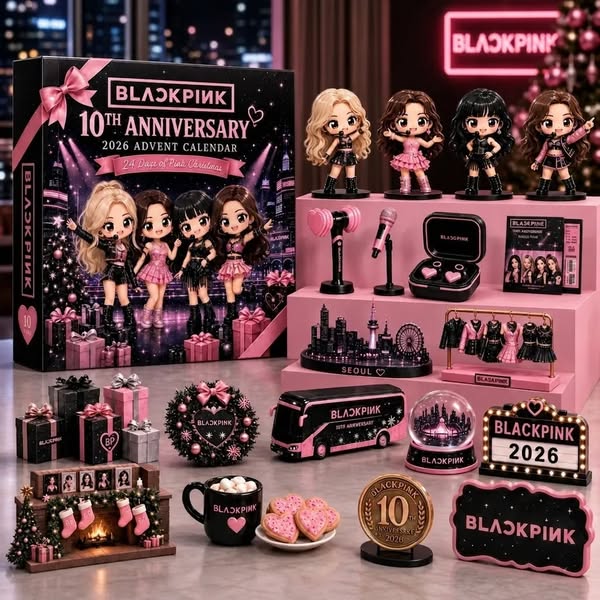 BLACKPINK 10th Anniversary 2026 Advent Calendar – 24 Days of Pink Christmas Surprises & Collectible Gifts for BLINKs