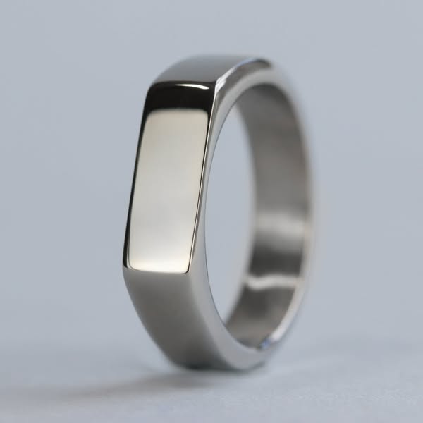 Stainless Steel Men's/Unisex Signet Ring - The Abbeydale
