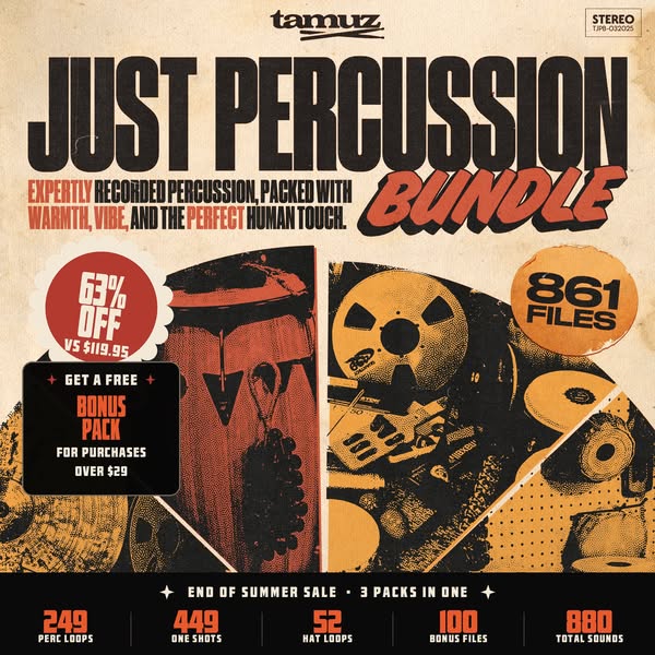Just Percussion Bundle. $44.95