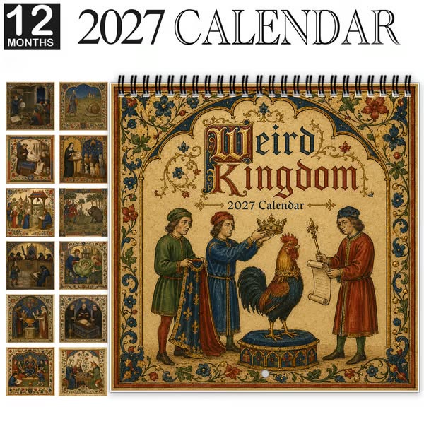 Weird Kingdom 2027 Wall Calendar – 12 Months of Curious Portraits & Whimsical Moments