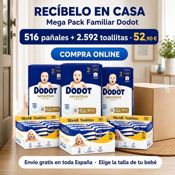 Mega Pack Familiar Dodot Sensitive + Pure Aqua