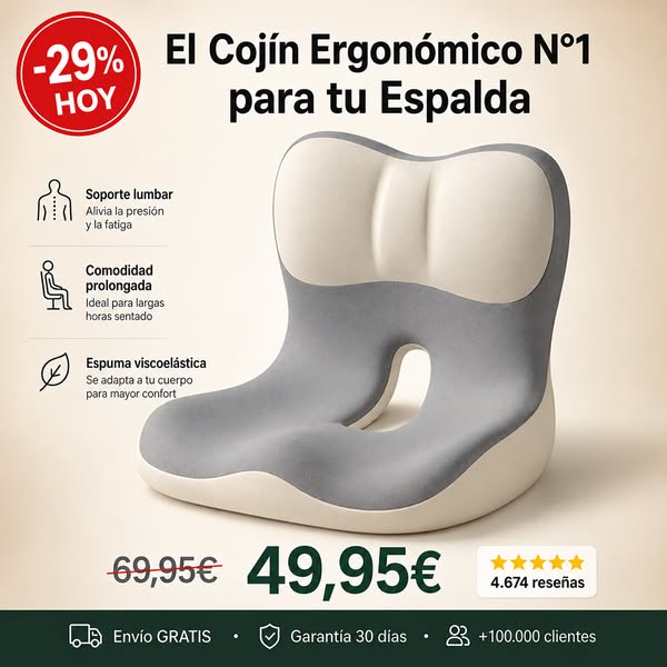 El Cojín Ergonómico Nº1 Para Tu Espalda