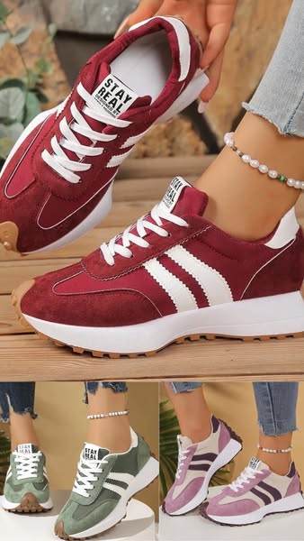 Sneakers con plateau ammortizzato