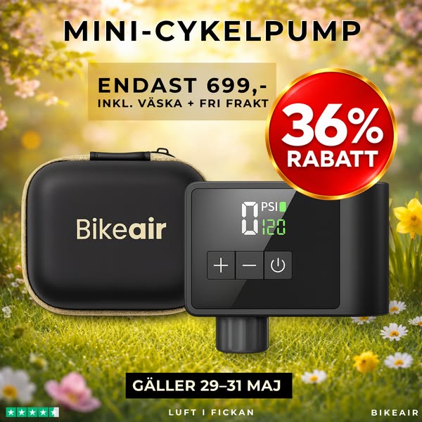 Pumpa cykeldäcken snabbt och enkelt
