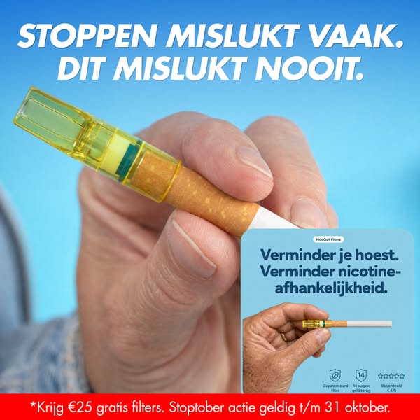 Stoppen lukt zelden. Dit lukt altijd. [Stoptober sale]