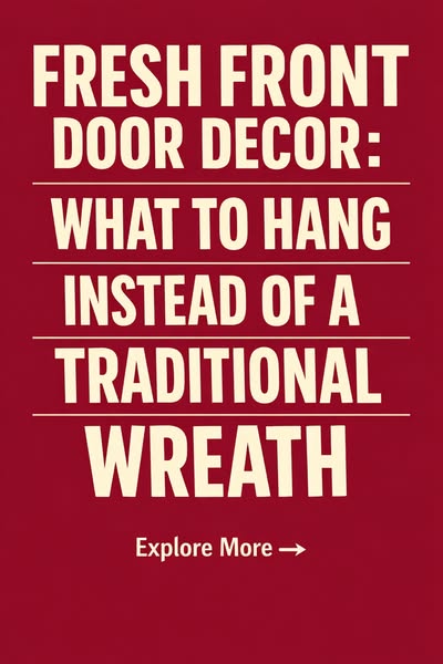 Fresh Front Door Decor: What to Hang Instead of a Traditional Wreath