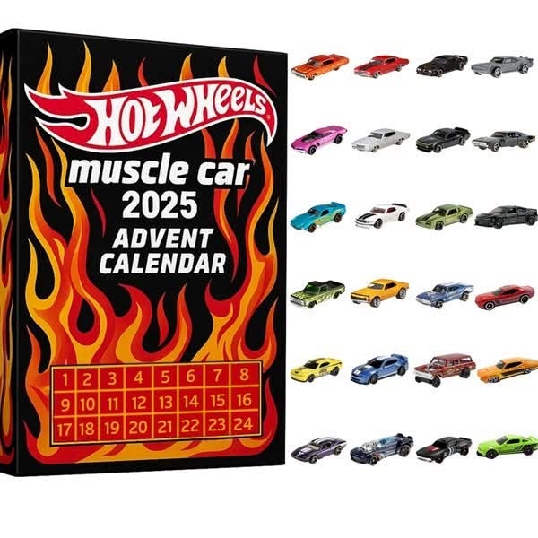 Hot Wheels Muscle Toy Car Advent Calendar