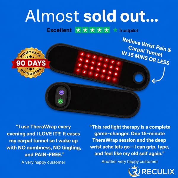 SALE IS LIVE! Up to 60% OFF on TheraWrap's red light wrist therapy!