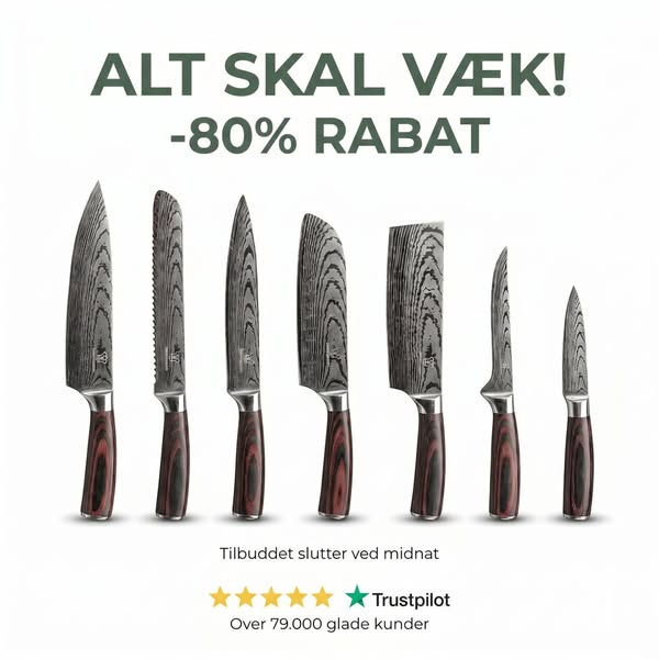 8 knive i én gaveæske