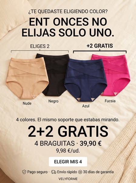 ¿No sabes qué color elegir? Llévate 4.