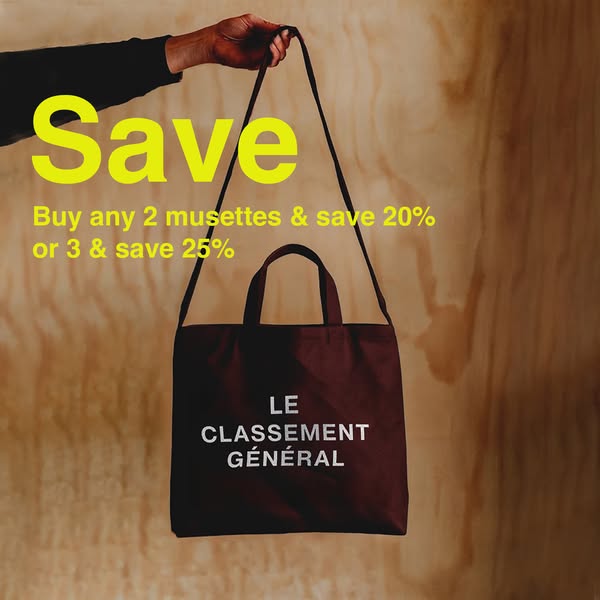 Free UK delivery + Buy any 2 musettes & save 20% or buy 3 & save 25%
