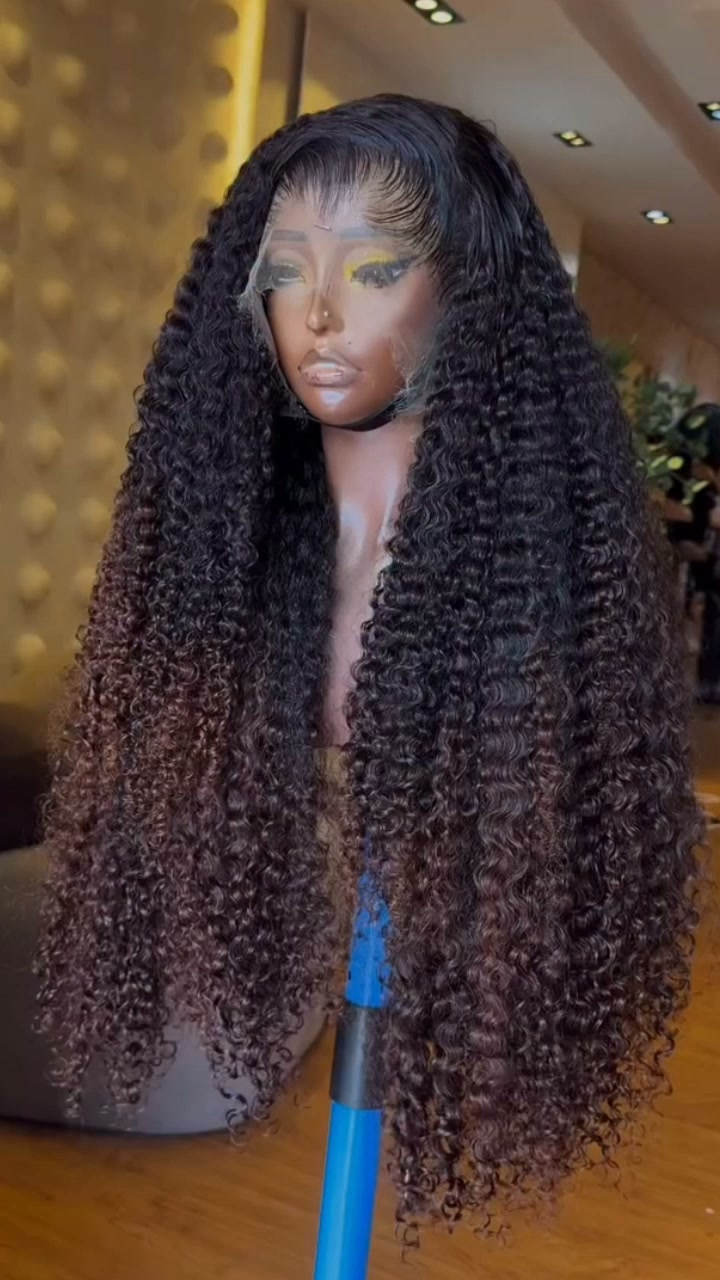 Unlock 300% Density Hair with Ombre Black Wig