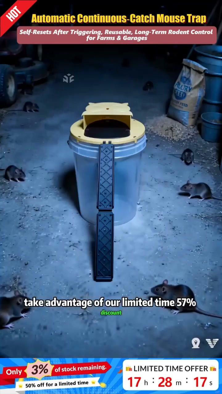 Automatic Flip Bucket Mouse Trap Reusable & Humane
