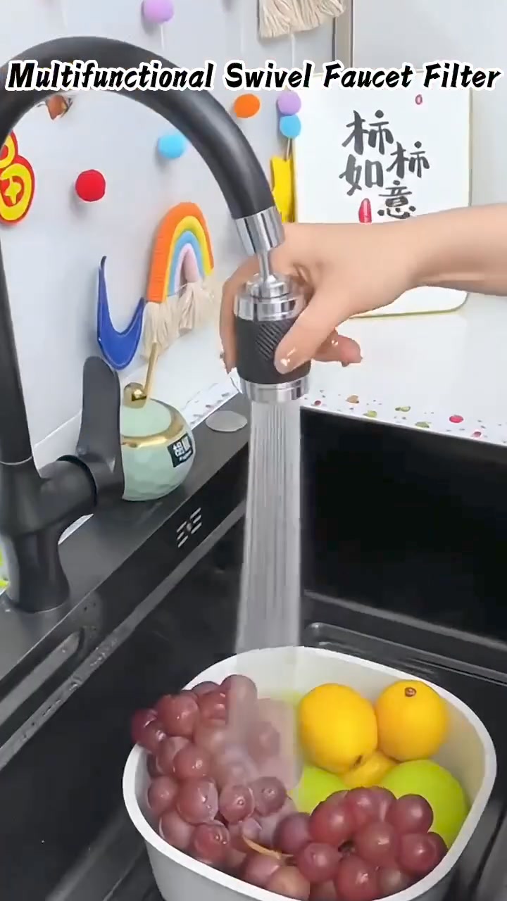 Splash proof booster swivel kitchen filter tap