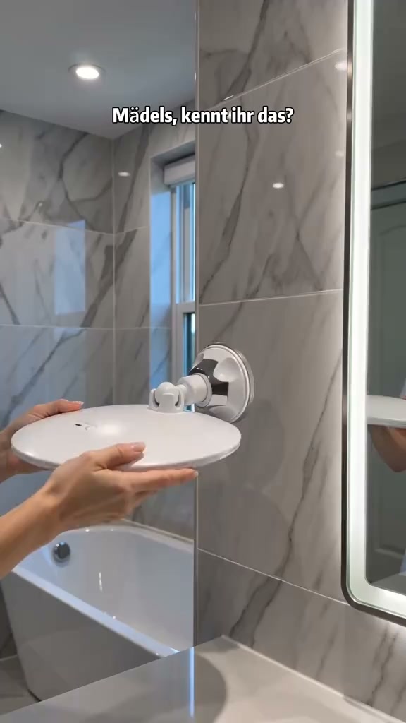 10-fach Vergrößerungsspiegel mit LED-Licht & Saugnapf – Saugnapf-Befestigung, helles Licht & kompakt – Ideal für präzises Make-up & Reise
