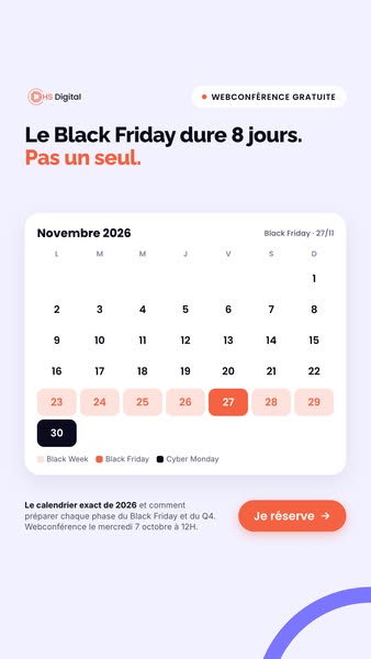 [Webconférence] 4M€ de CA au Q4 : notre stratégie Meta & Google Ads pour réussir votre Black Friday