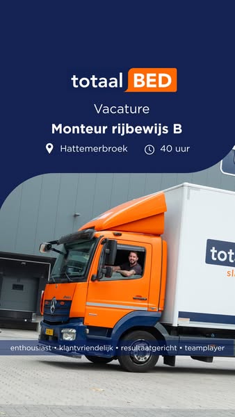 Monteurs met B-rijbewijs gezocht