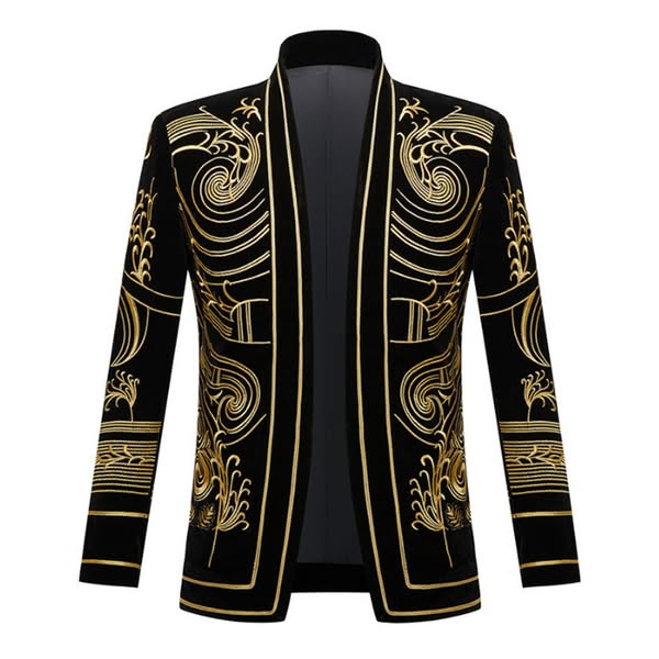 Gold Embroidery Tuxedo（3 Colors）S8031-2