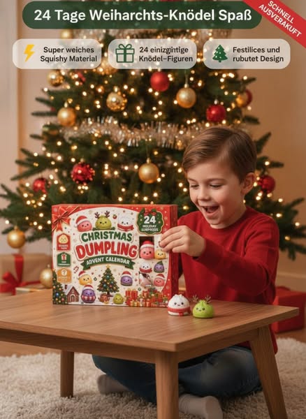2026 Christmas Squishy Advent Calendar - 24 Days Dumpling Squishies Toys - Christmas Mystery Dumpling