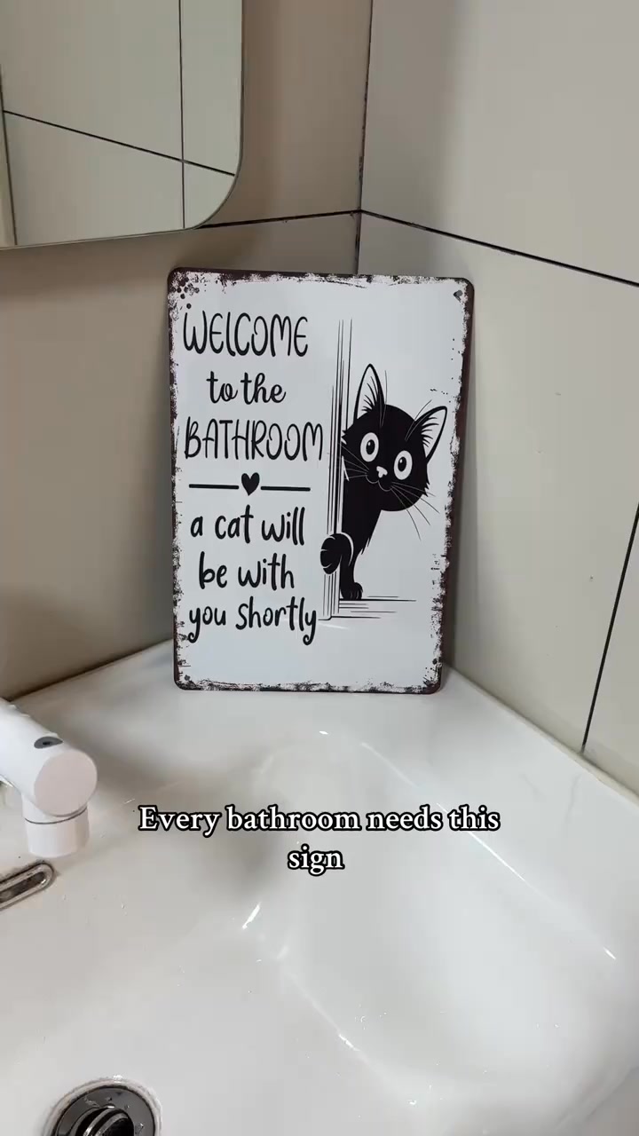 Vintage Black & White Cat Wall Art